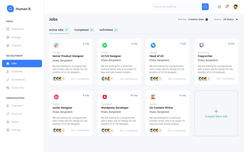 Features jobs