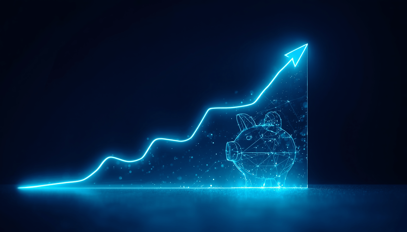 AI-generated illustration of a retirement growth curve