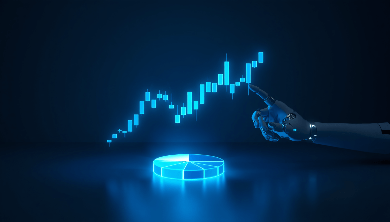 AI-generated illustration of an AI stock market analytics chart