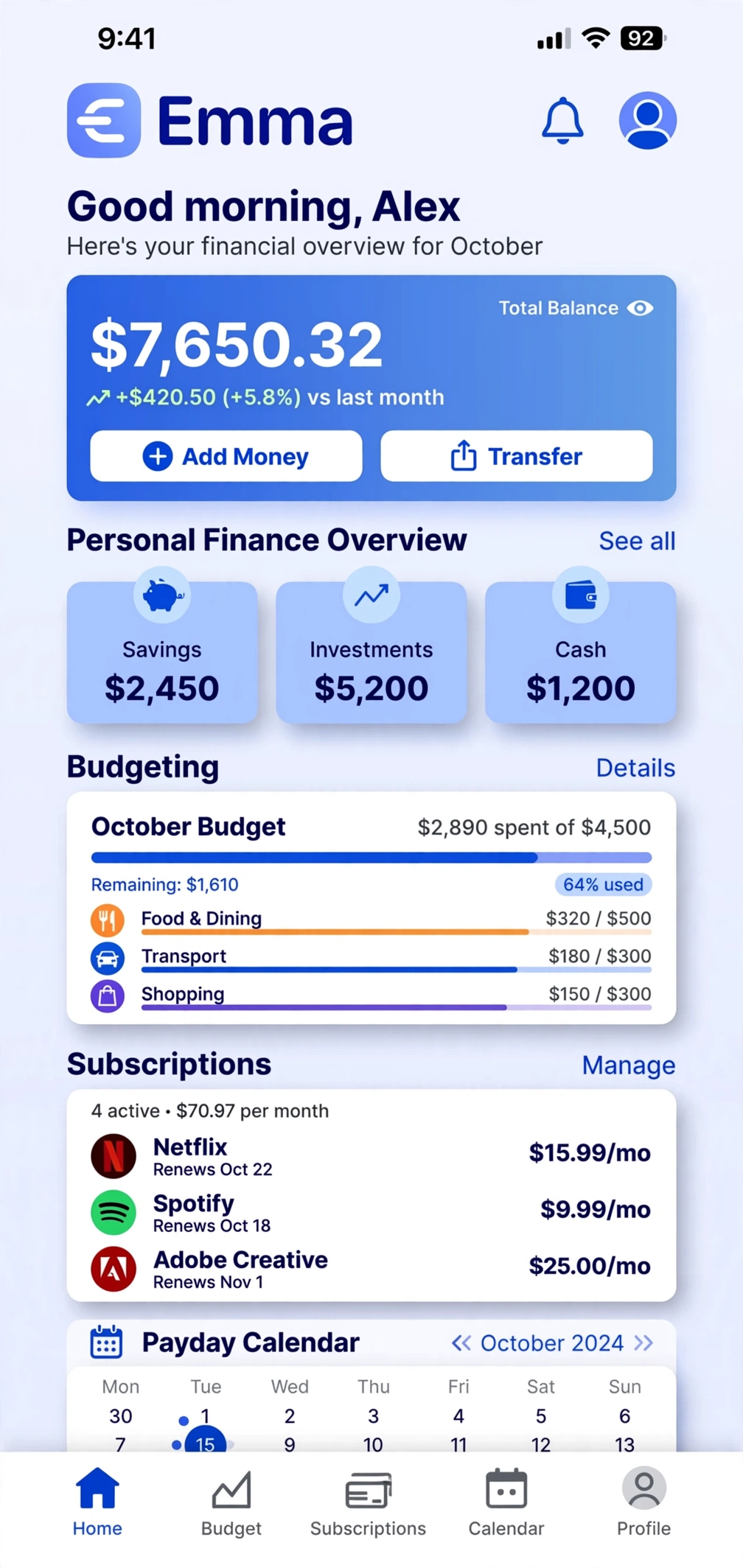 7 Best AI Finance Tools Under $20 in USA 2026 - Tested & Reviewed Emma finance payday calendar